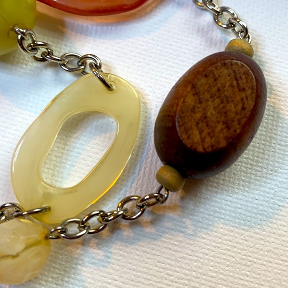 Vintage over the neck multi materials necklace - Picture 3 of 6